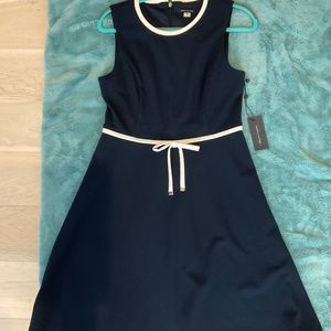 Tommy Hilfiger Navy and White Dress